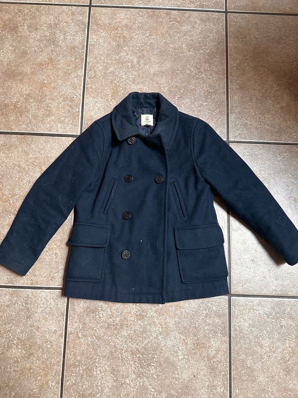 Lands' End Kids Navy Pea Coat